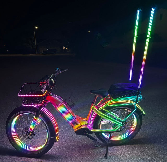Lit Up Himiway Zebra Ebike Like New Fully Customized