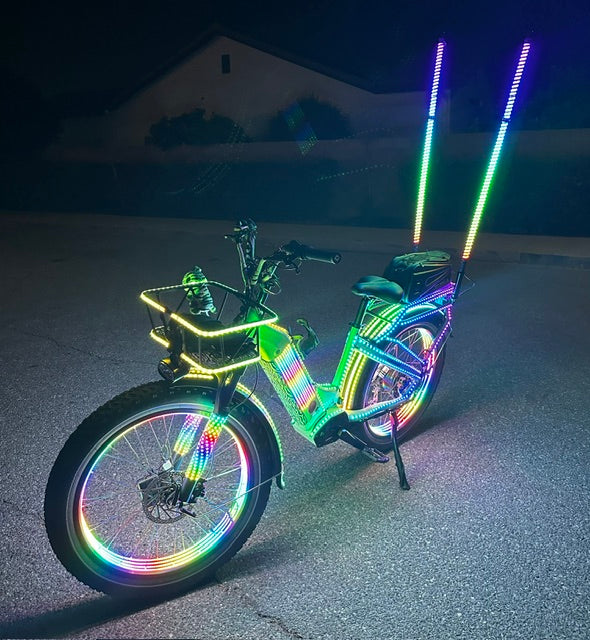 Lit Up Himiway Zebra Ebike Like New Fully Customized