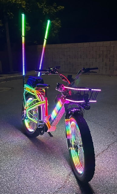 Lit Up Himiway Zebra Ebike Like New Fully Customized