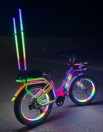 Lit Up Himiway Zebra Ebike Like New Fully Customized