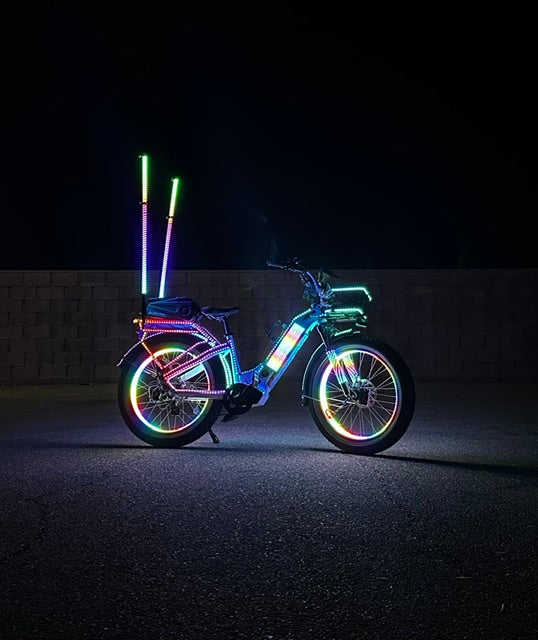 Lit Up Himiway Zebra Ebike Like New Fully Customized