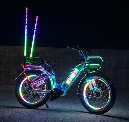 Lit Up Himiway Zebra Ebike Like New Fully Customized