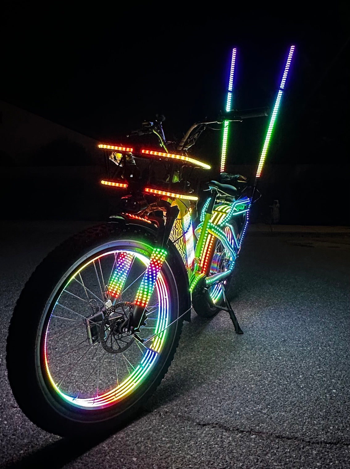 Lit Up Himiway Zebra Ebike Like New Fully Customized