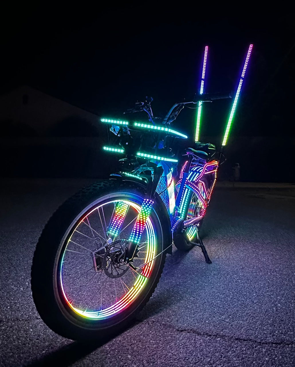 Lit Up Himiway Zebra Ebike Like New Fully Customized