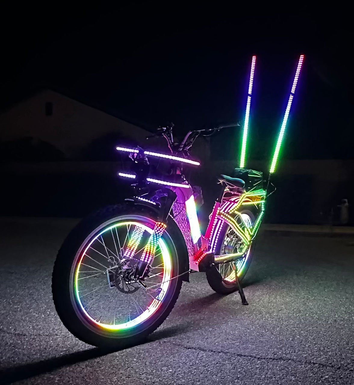 Lit Up Himiway Zebra Ebike Like New Fully Customized