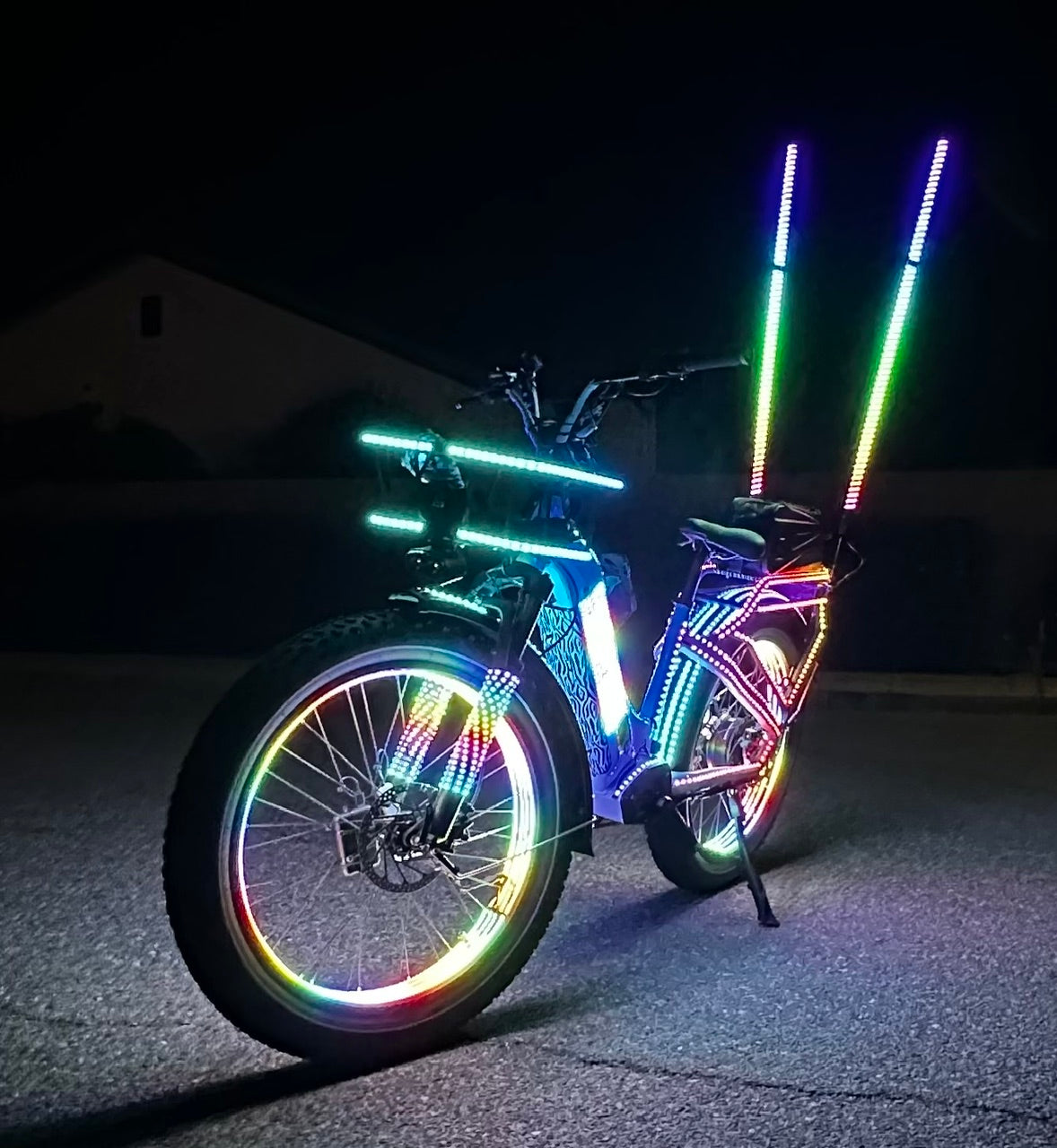 Lit Up Himiway Zebra Ebike Like New Fully Customized