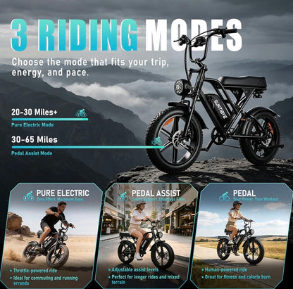 A7 1500W Full-Suspension Moped Style Commuting E-bike