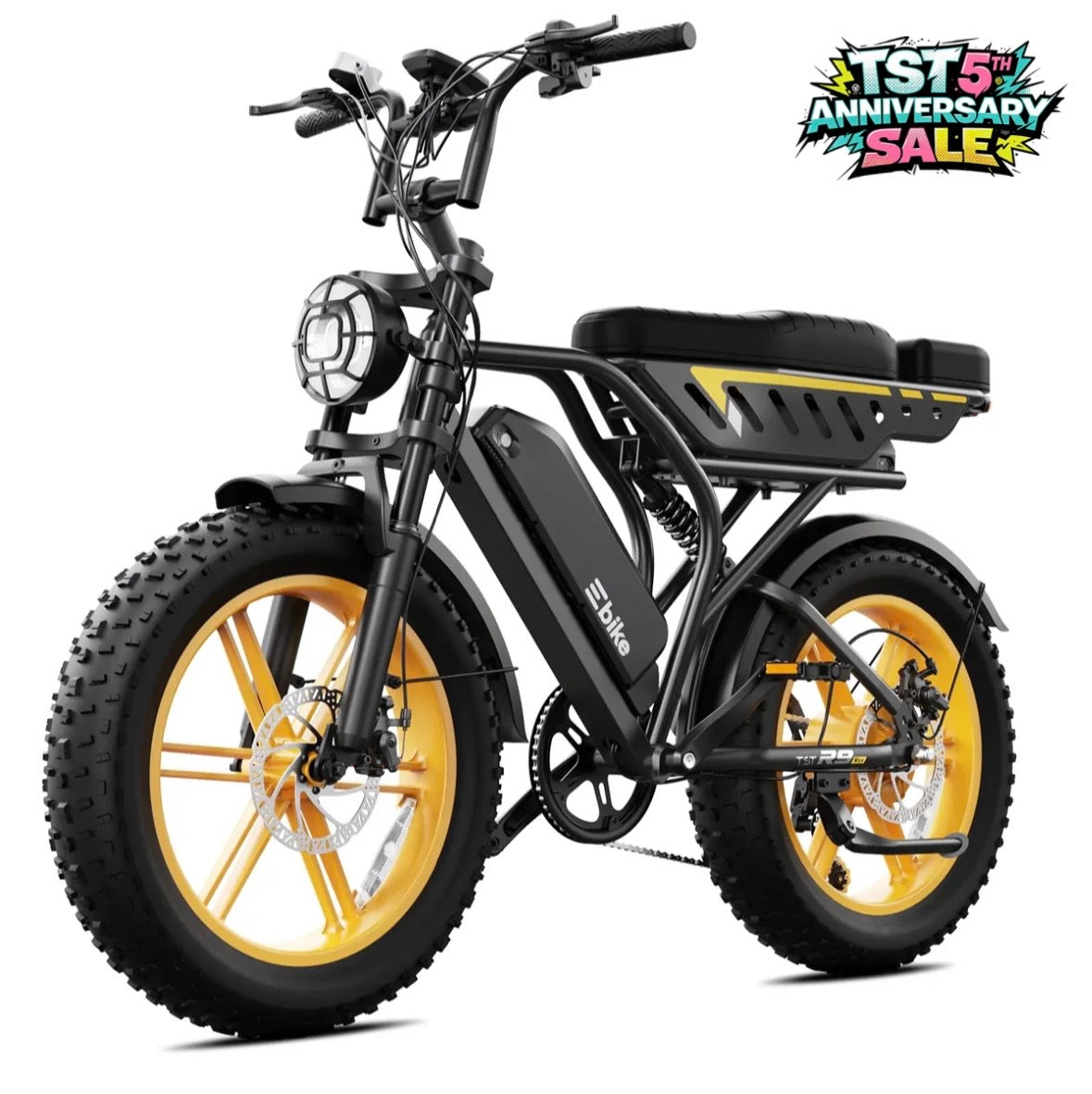 TST R9 1500W Full-Suspension Moped Style Ebike