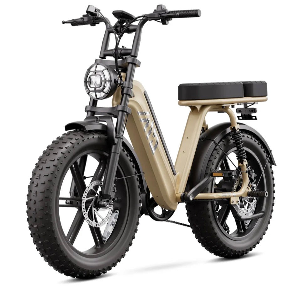 TST R7 1500W Full-Suspension Moped Style Step Through Ebike